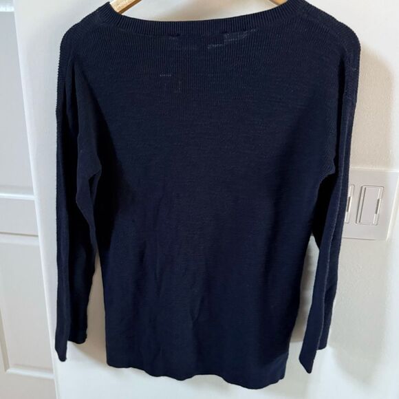 Ann Taylor Loft Summer Vibes Sweater in Navy XS NWOT - Picture 4 of 11